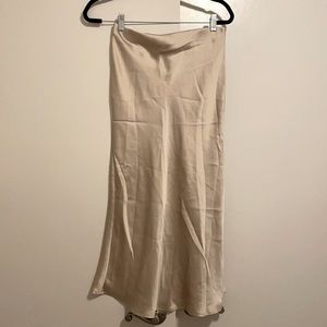 Rachel Zoe Champagne Silk Skirt